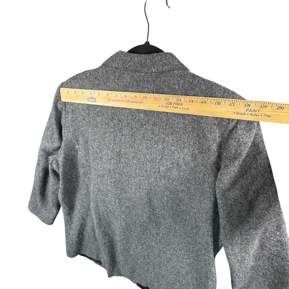 VTG Sag Harbor Womens Gray Wool Blend Tweed Blazer 18W Preppy Tradcore Old Money - Picture 9 of 10